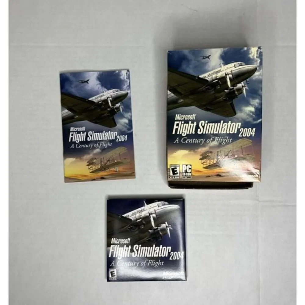 Microsoft Flight Simulator 2004 A Century of Flight 4-Disc Set PC CD-ROM-2000/XP